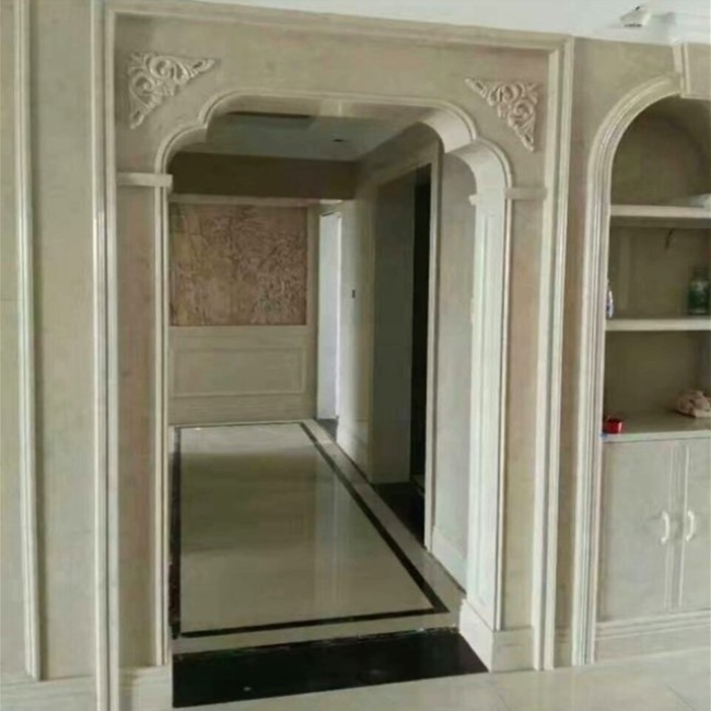 Beige marble door frame for inner decoration
